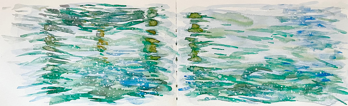 venise-dessin-eau canal venise